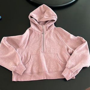Lululemon SCUBA HALF ZIP Heathered Pink/Taupe SIZE M/L washed, never worn
